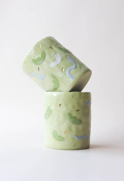 Green Confetti Goldie Cup Set
