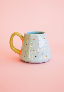 Blue Goldie Confetti Mug