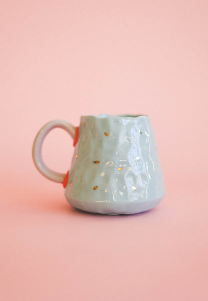 Blue Goldie Confetti Mug