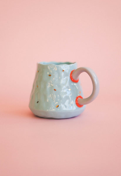 Blue Goldie Confetti Mug