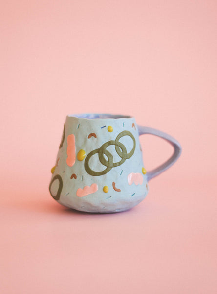 Blue Abstract Shapes Mug