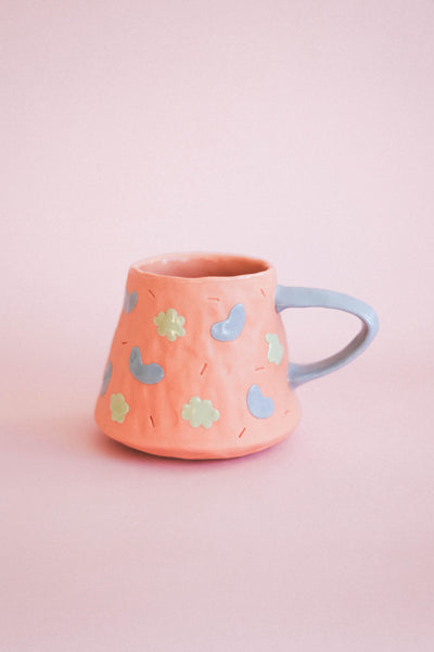 Tangerine Abstract Shapes Mug