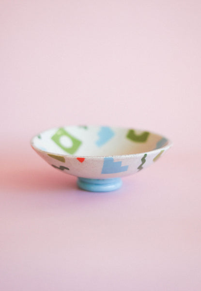 Abstract Shape Footed Dish